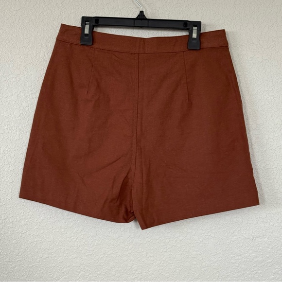 Chocolate Brown High-Waisted Skort. Skirt Shorts by Lush. Size Medium. New - Picture 2 of 4